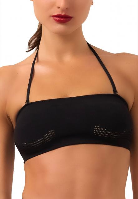 NET & RIBS SWIM STRAPLESS TOP/4W5234