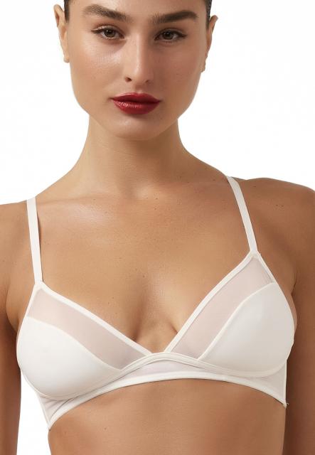 SHEER OPAQUE LONG LINE BRALETTE/4W1271 SHEER OPAQUE LONG LINE BRALETTE/4W1271